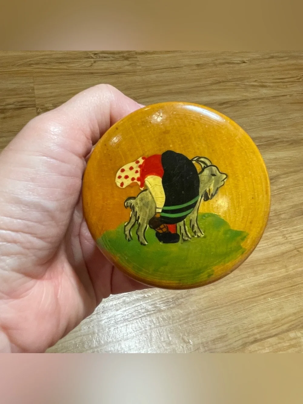 Vintage Norwegian Hand Painted Wooden Tine Boxes - Sogndal
